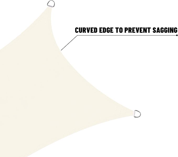 LOVE STORY Right Triangle 10'x11'x14.9' Waterproof Sun Shade Sail Canopy UV - Image 8