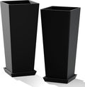 24" Set of 2 Tall Black Planters by PolarcoForgeco