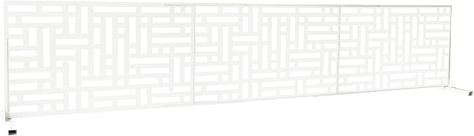 Oakland Living 6 ft. X 4 ft. White Freestanding Metal Privacy Screen Room - Image 6