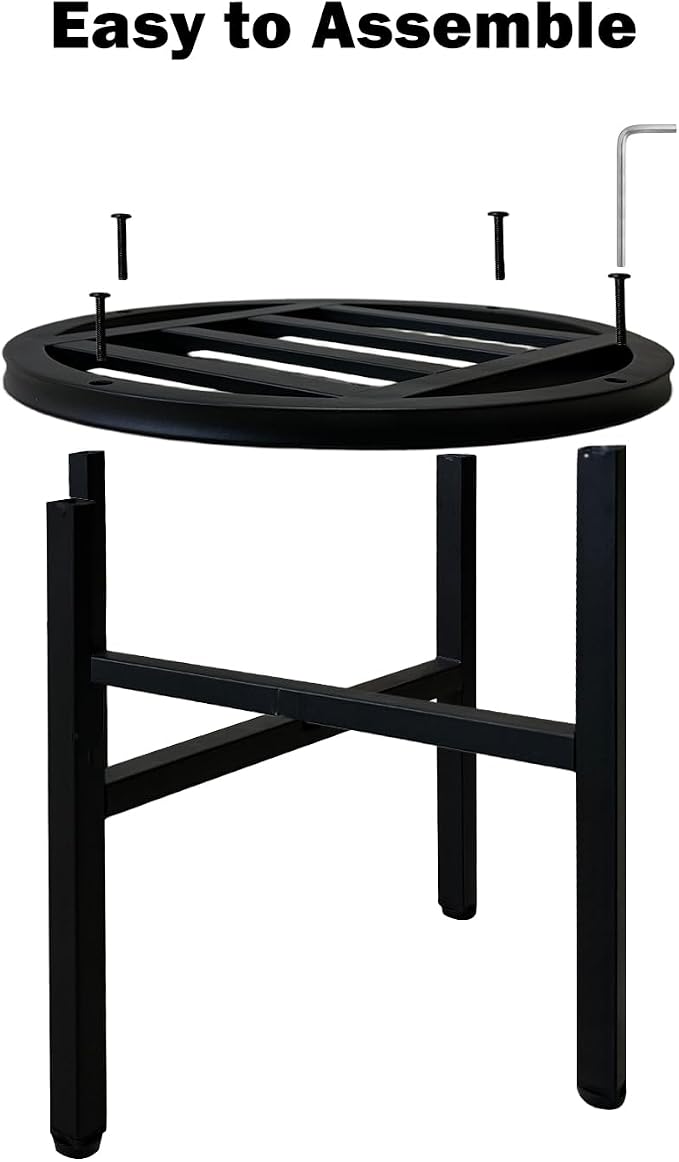 Plant Stand Indoor Outdoor, 13 Inch Tall Metal Plant Stands Riser, Heavy Duty - Image 8