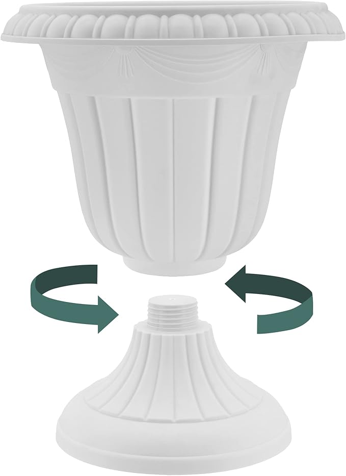 Arcadia Garden Products PL20BK Classic Traditional Plastic Urn Planter - Image 5