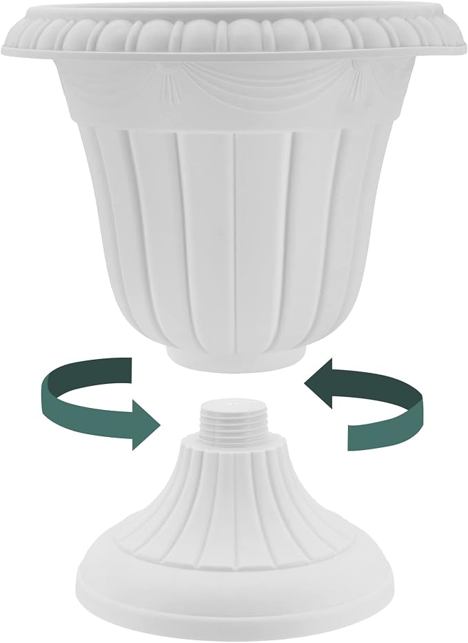 Arcadia Garden Products PL20CP Classic Traditional Plastic Urn Planter - Image 5