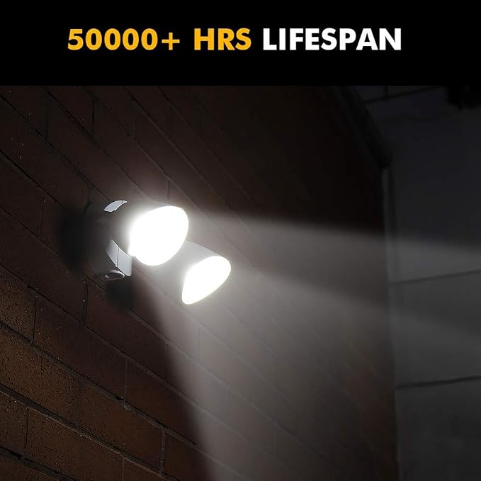 LUTEC 6222W 3500 Lumen 32 Watt 28 LED Dual-Head Floodlight Outdoor, Full Metal - Image 6