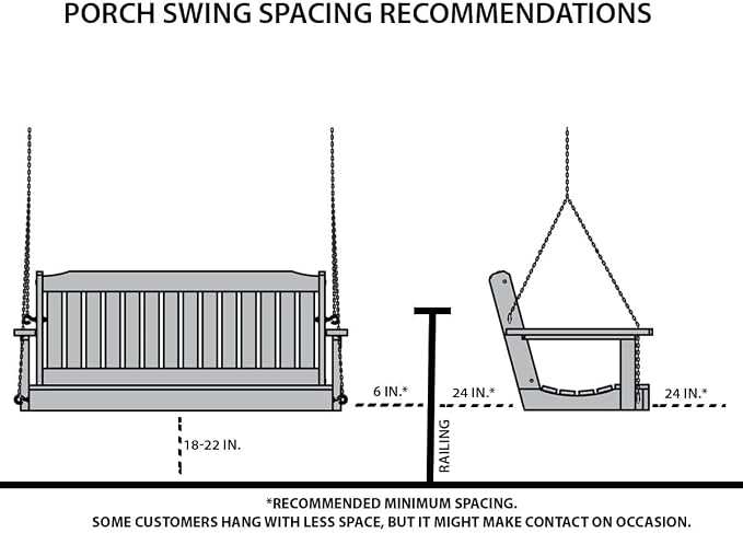 Amish Casual Heavy Duty Mission Treated Porch Swing, Oak Stain, 8Ft Chains - Image 3