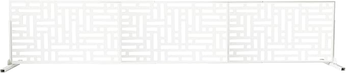 Oakland Living 6 ft. X 4 ft. White Freestanding Metal Privacy Screen Room - Image 7