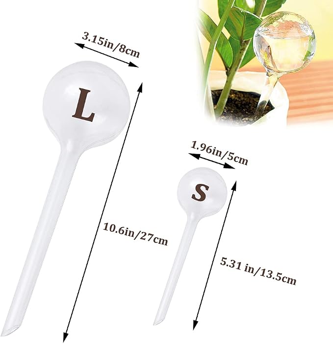 10 Pcs Clear Plant Watering Globes, Plastic Self-Watering Bulbs, Flower - Image 2