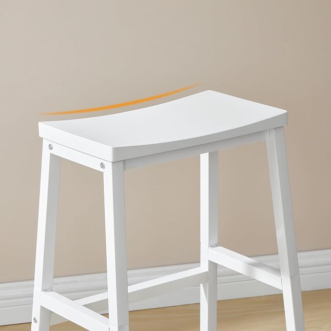 HOOBRO Bar Stools, 23.6 Inch Saddle Stools, Kitchen Counter Seat - Image 7