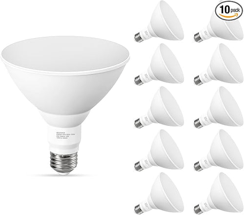 10 Pack PAR38 LED Outdoor Flood Light Bulbs, 100W Equivalent, 5000K Daylight by GvvooHome