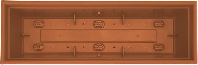 Bloem Dayton 24" Terra Cotta Recycled Plastic Rectangle Window Box Planter - Image 5