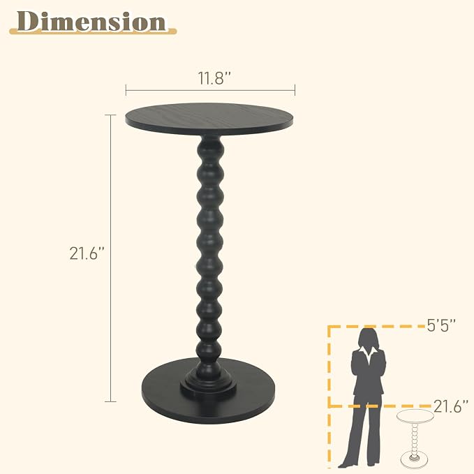 Round Side Table, Small Drink Table - Image 3
