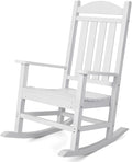 Devoko HDPE Rocking Chair Plastic Outdoor Indoor Patio Rocker Chair High Back by DEVOKO