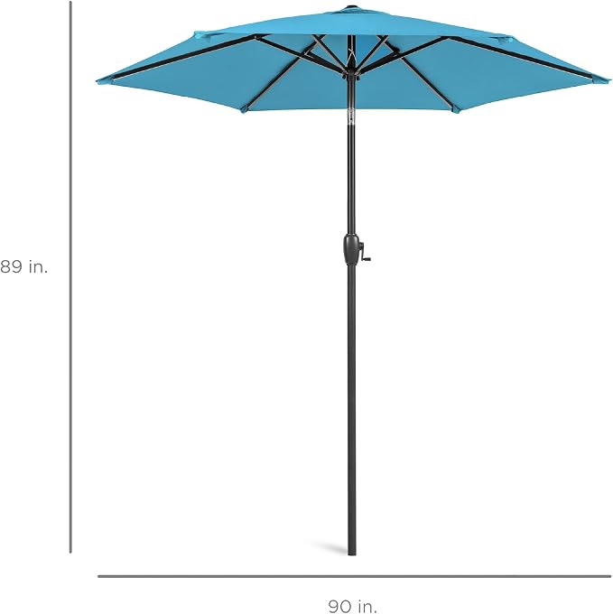 Best Choice Products 7.5ft Heavy-Duty Round Outdoor Market Table Patio Umbrella - Image 7