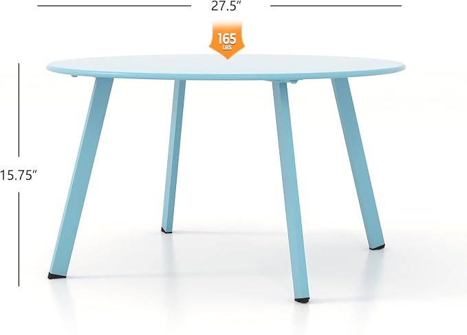 Grand patio Round Coffee Table, Weather Resistant Patio Side Table, Outdoor - Image 3