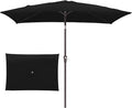 JEAREY 6.5x10 ft Rectangular Patio Umbrellas Outdoor Market Umbrella by JEAREYOutdoorsCollection