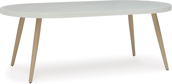 Signature Design by Ashley Seton Creek Casual Aluminum Outdoor Dining Table by SignatureDesignbyAshley