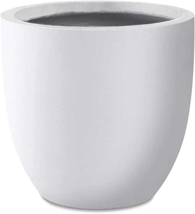 Kante 14 Inch Dia Round Concrete Planter, Indoor Outdoor Large Plant Pot by Kante
