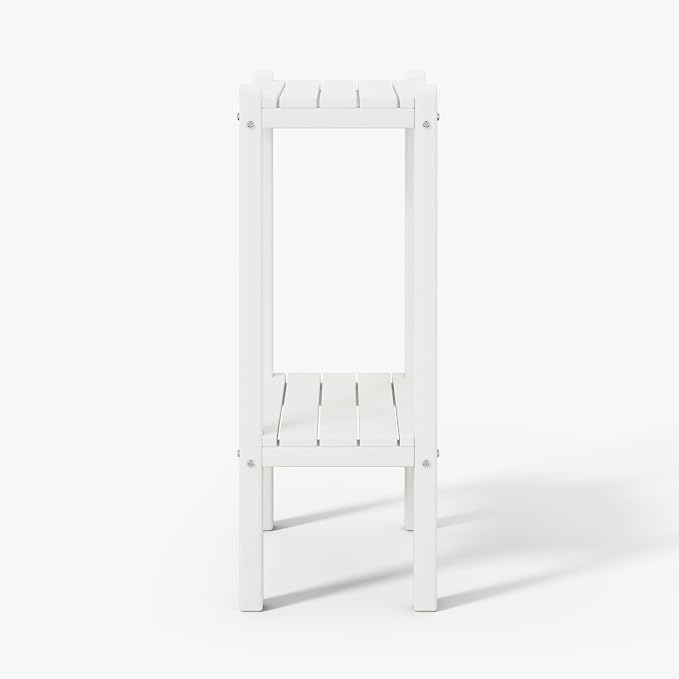 WestinTrends Malibu 36" Outdoor Adirondack HDPE 2-Tier Patio Side Table - Image 7
