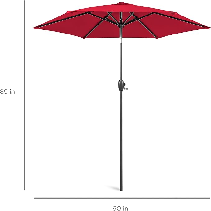 Best Choice Products 7.5ft Heavy-Duty Round Outdoor Market Table Patio Umbrella - Image 7