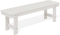 SERWALL 2-Person Outdoor Bench Backless, HDPE Outdoor Benches Weatherproof by SERWALL