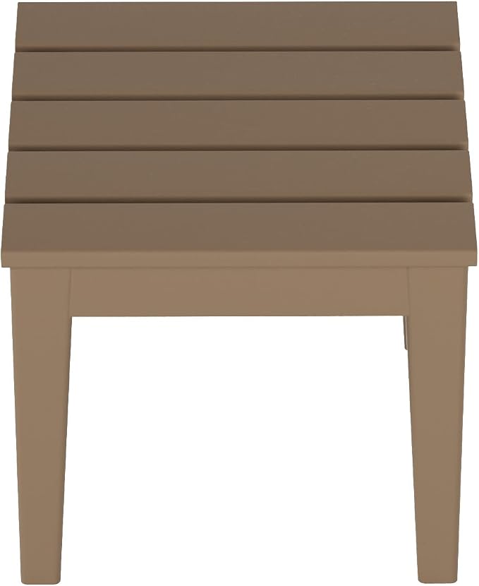 WestinTrends Ashore Outdoor Patio Modern Adirondack Side Table, Weathered Wood - Image 6