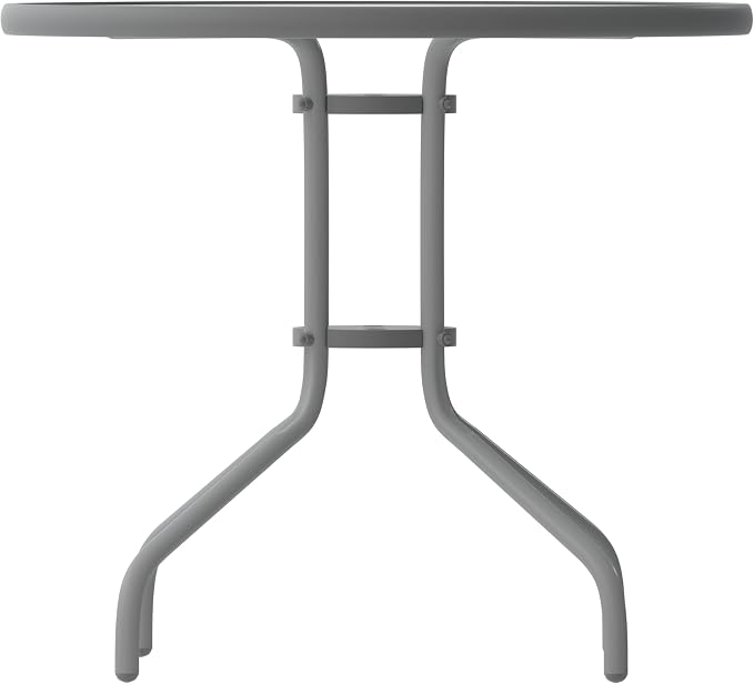 Flash Furniture Bellamy 31.5'' Round Indoor/Outdoor Tempered Glass Metal Frame - Image 9
