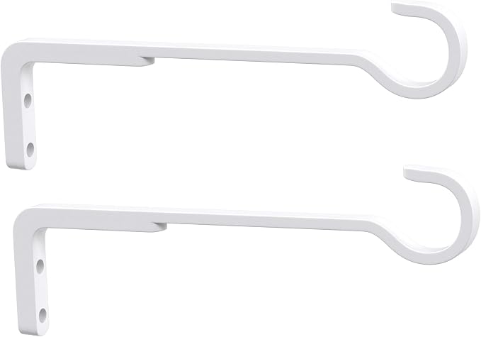 8 Inch 2 Pack White Heavy Duty Outdoor Plant Hangers, Iron Hanging Plant - Image 7