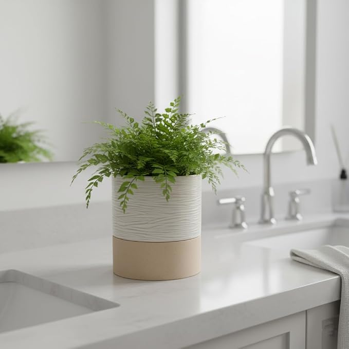 Nihow Self Watering Plant Pot: 6 Inch Ceramic Planter - Image 7