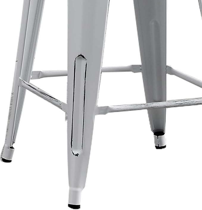 AC Pacific 24” Metal Backless Barstool Set of 2 – Country Rustic Style - Image 7
