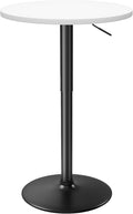 Flamaker Round Bistro Pub Table 23.6 Inch Height Adjustable 360° Swivel Bar by Flamaker