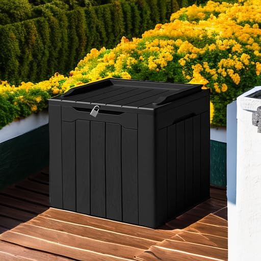 Devoko 31 Gallon Waterproof Outdoor Storage Box Resin Deck Box Lockable and UV - Image 7
