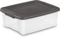 Sterilite 18-Pack Plastic Storage Bins w/ Lids, Shelf Totes Clear Containers by Sterilite