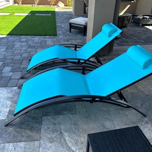 PURPLE LEAF Patio Oversized Chaise Lounge Chair Set - Image 9