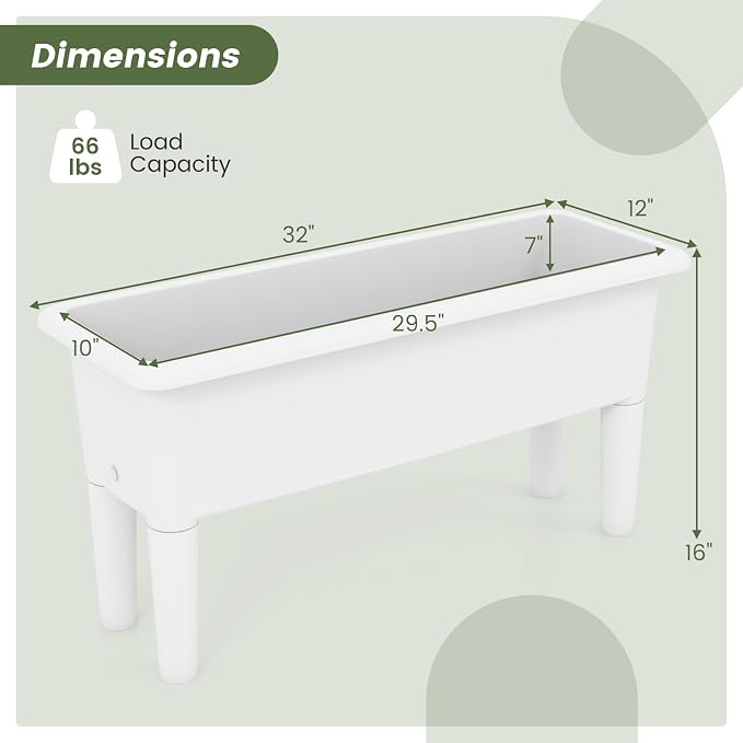 Giantex Raised Garden Beds Outdoor Set of 2, Self-Watering Planter Box - Image 9