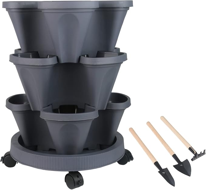 DUNCHATY Stackable Planter, Vertical Garden Planter by DUNCHATY