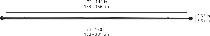 Amazon Basics Adjustable Sturdy Curtain Rod - Image 6