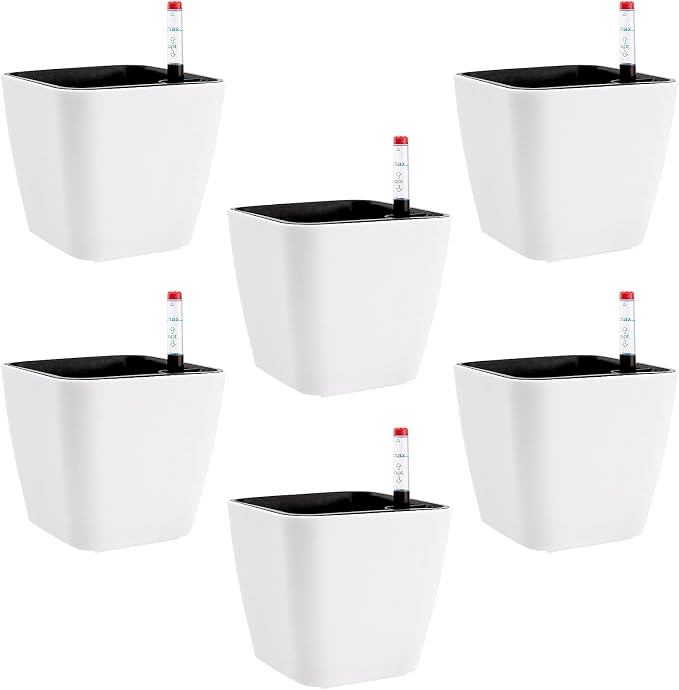 5.5 Inch Self Watering Plastic Planter by KOHAND