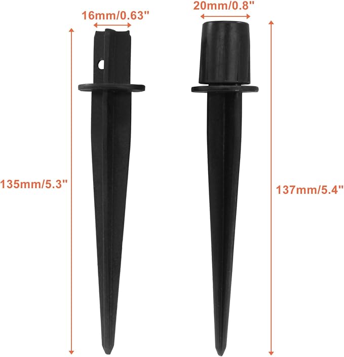 Litoexpe 4 Pack Metal Solar Lights Stake, Replacement Spike Ground Stake - Image 2