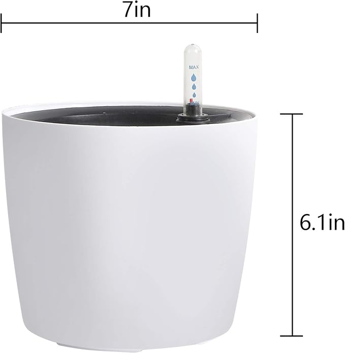 KINJOEK 3 Packs 7 Inch Self Watering Pot - Image 4