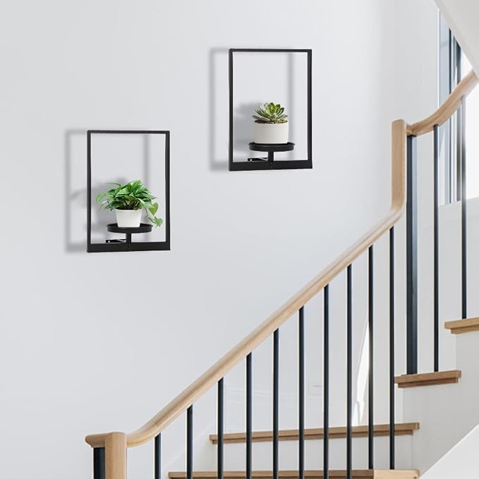 Wall Plant Holder Window Plant Shelves Set of 2, Wall Planters - Image 8