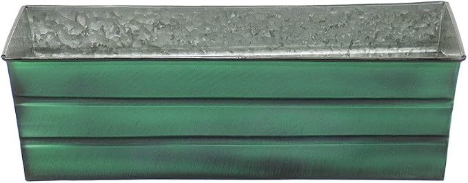 Achla Designs Galvanized Window Flower Box Planter-Green-Medium - Image 5