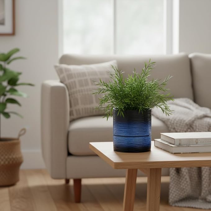 Nihow Self Watering Plant Pot: 6 Inch Ceramic Planter - Image 9