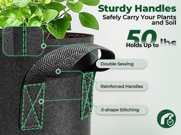 T4U 1 Gallon Grow Bags, Upgrade Grow Bags - Image 4