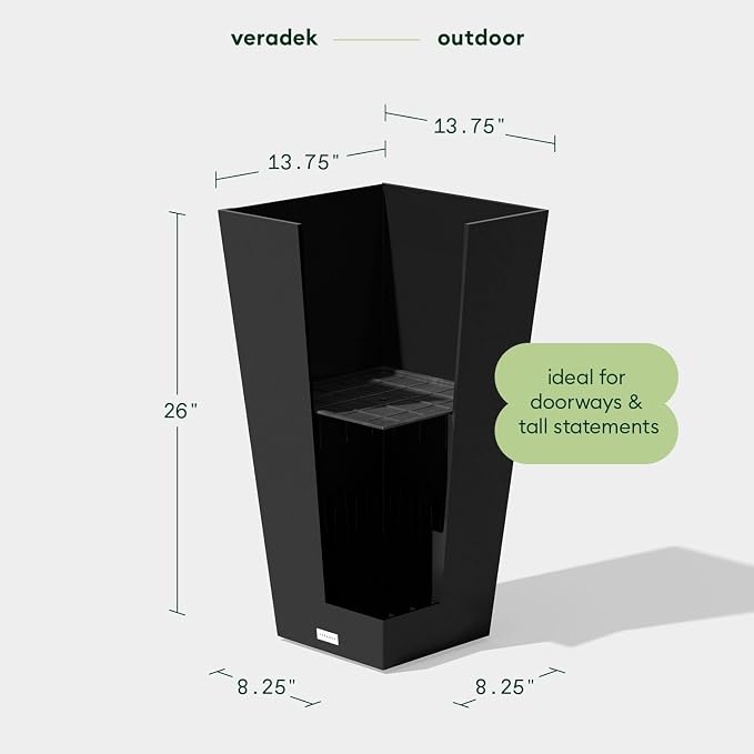 Veradek V-Resin Indoor/Outdoor Taper Planter - Image 2