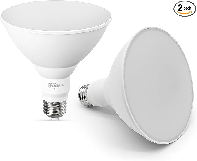 PAR38 LED Outdoor Flood Light Bulbs, 100W Equivalent, 3000K Warm White by GvvooHome