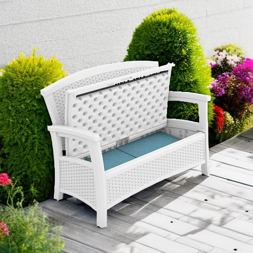 Suncast Elements Stylish Lightweight Loveseat Outdoor Seating - Image 2