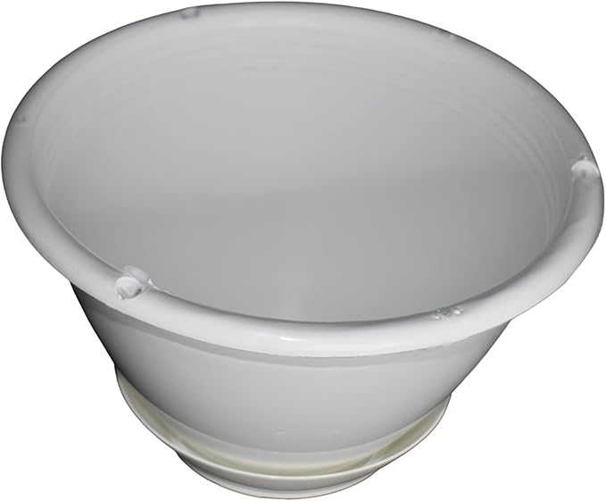 8'' White Plastic Hanging Basket - Image 3