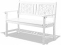 VINGLI 47" Outdoor Wood Bench, All Weather Outdoor Wooden Patio Garden Bench by VINGLI