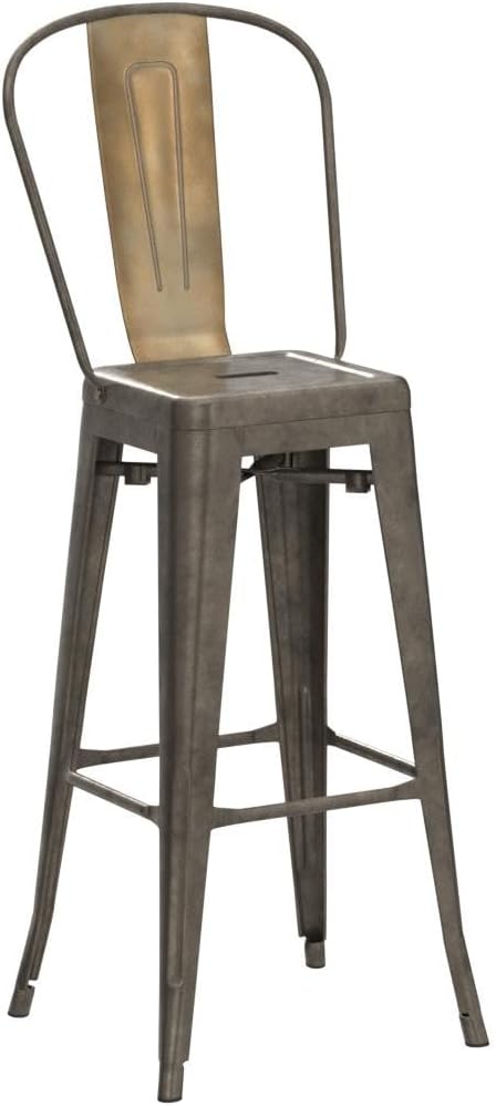 COSTWAY Metal Bar stools Set of 4, - Image 5