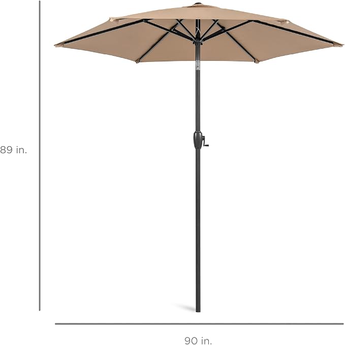 Best Choice Products 7.5ft Heavy-Duty Round Outdoor Market Table Patio Umbrella - Image 7