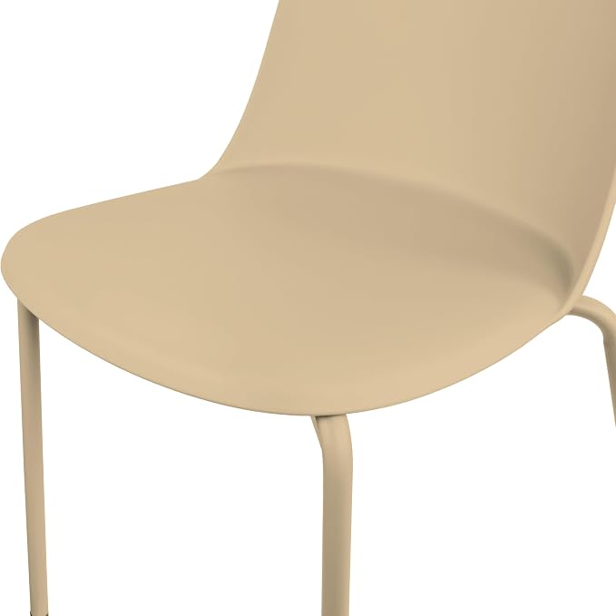 2xhome Modern Stackable Armless Dining Chair | Plastic Shell Seat - Image 7